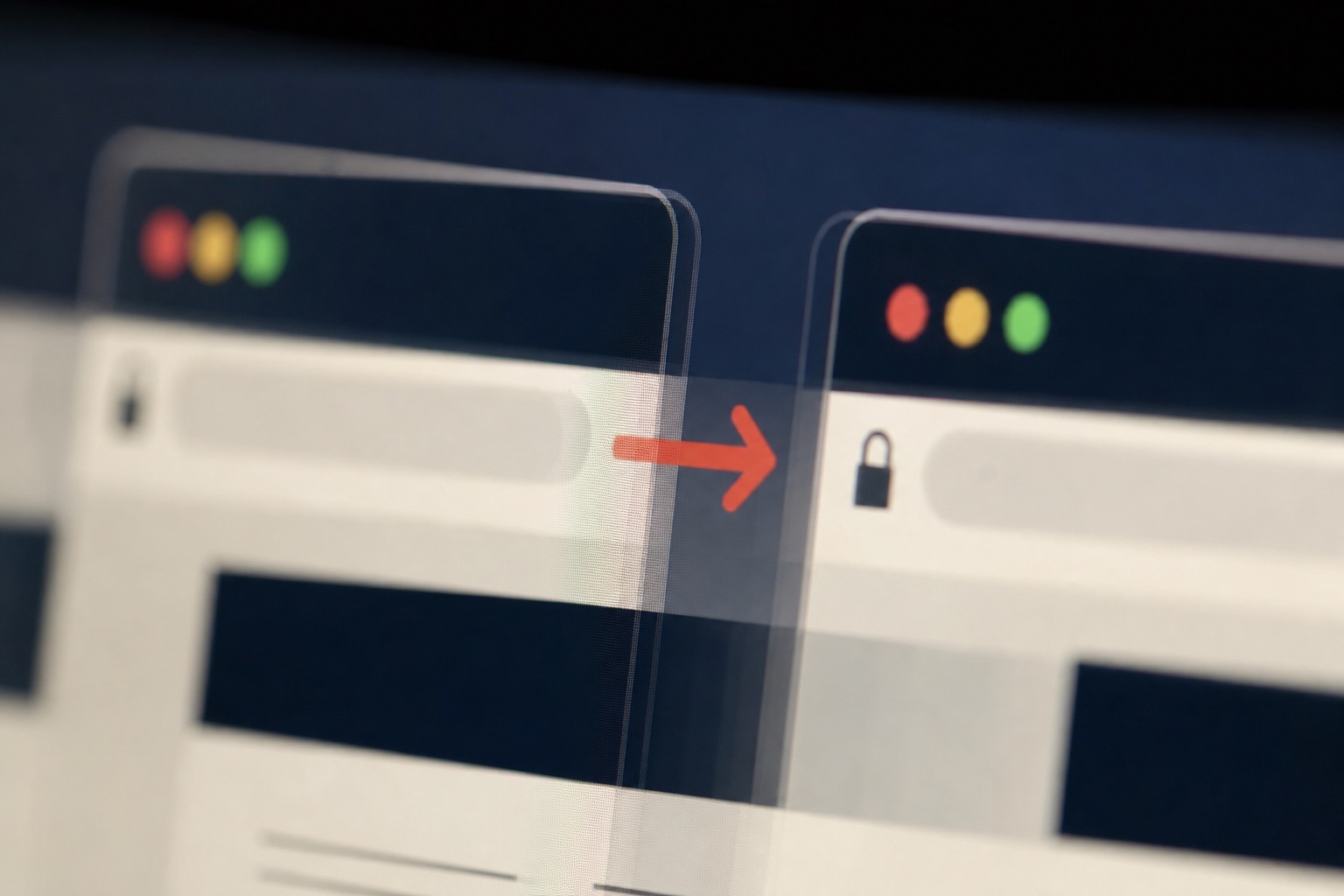 Barra degli indirizzi di un browser con due pagine identiche che si fondono in una sola